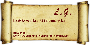 Lefkovits Giszmunda névjegykártya